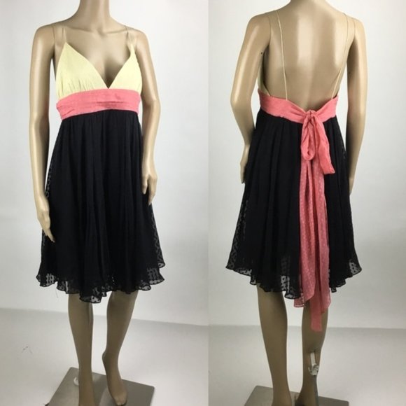 Vintage Ribbon Bow Sundress Cocktail Party Dress - Milly For Bergdorf Goodman - Picture 1 of 9